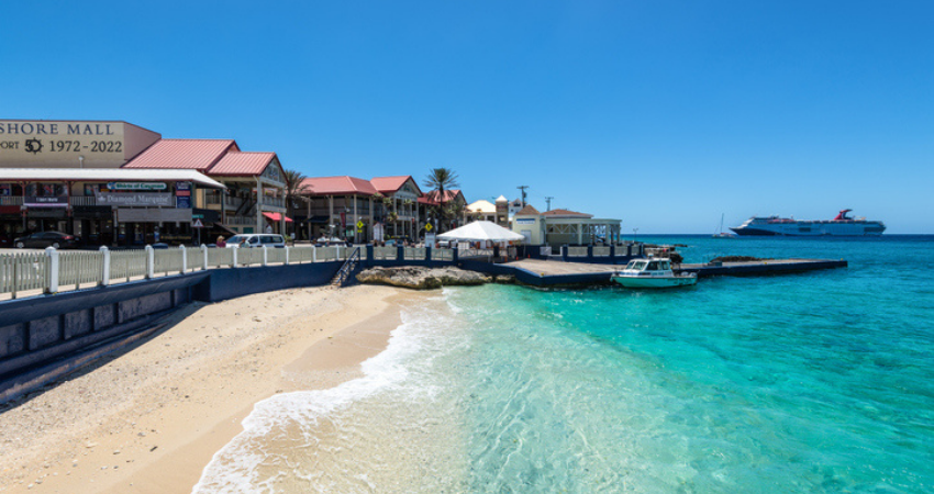 Beachfront view with boat