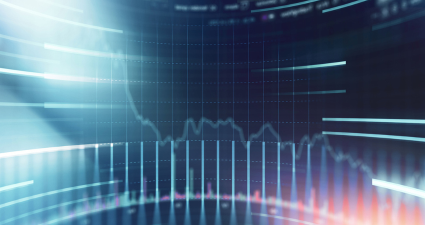 Abstract Digital Currency and Exchange Stock Chart Background