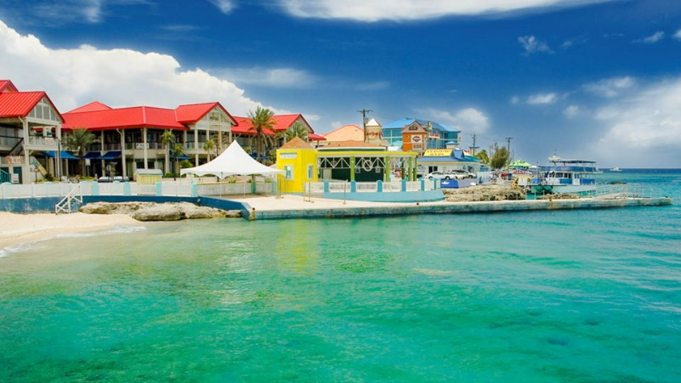 Beautiful coastal view of Georgetown on a clear day