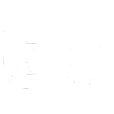 Graph with vertical and horizontal arrows and 5 buildings
