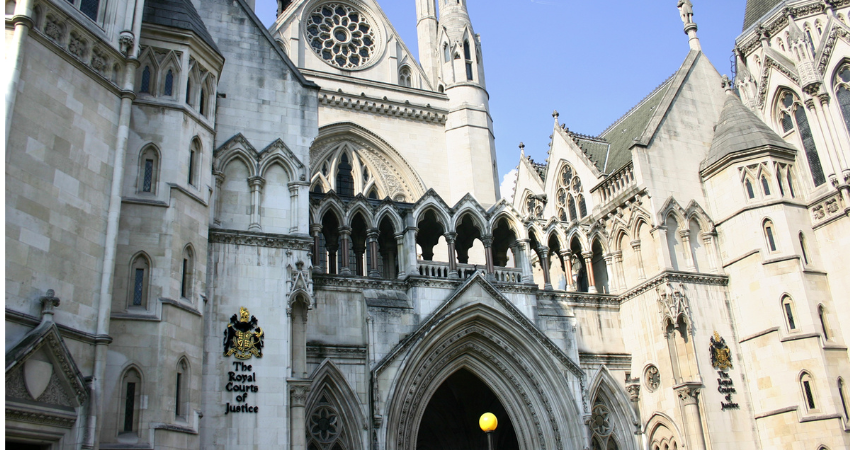 The front view of royal courts of justice