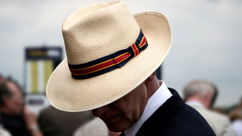 Punter with panama hat